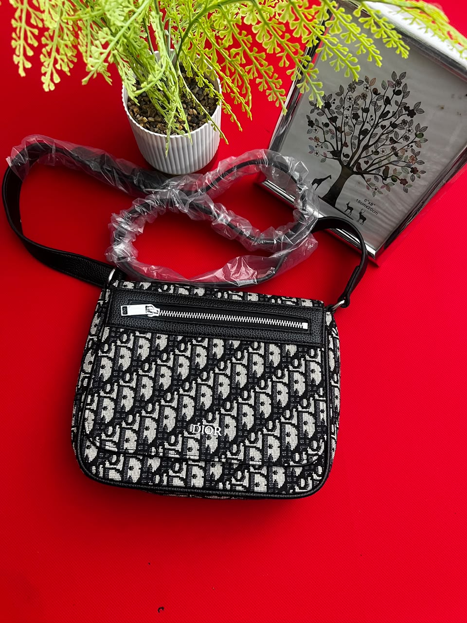 Sac Dior noir gris